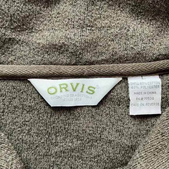 Orvis Men's Blue Half-Zip Sweater - Picture 5 of 8